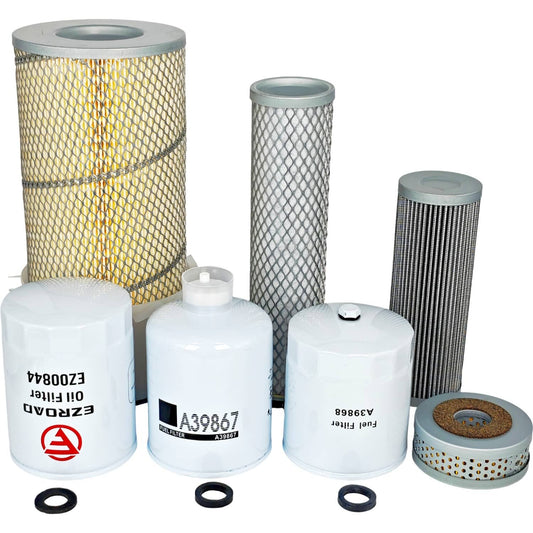 Solid Spare Filter Kit for CASE 580B w/L 4 3.1L 3081cc Engine Lube Fuel Outer Inner Air