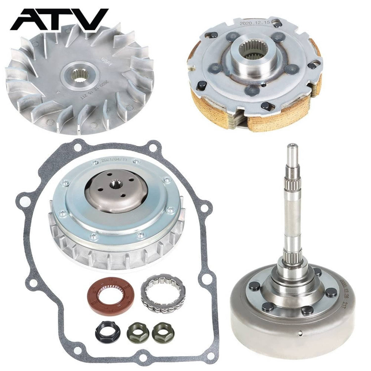 Solidspare Wet Clutch Sheave Housing Bearing Gasket Kit For Yamaha Rhino Grizzly 660 02-08