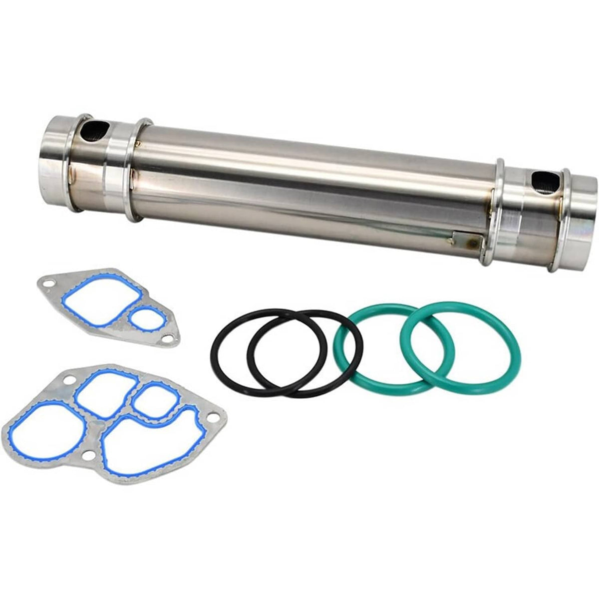 Solidspare Silver Oil Cooler Kit 1815904C2 for 1994-2003 Navistar DT466 DT466E DT530 DT530E