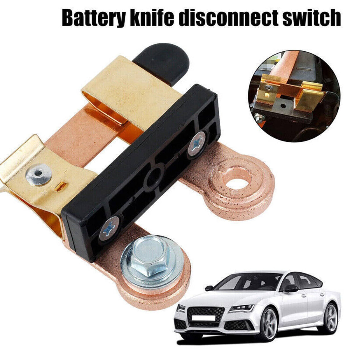 Solidspare Auto Battery Disconnect Switch Blade Side Post Terminal Car Shut Cut Off Vehicle