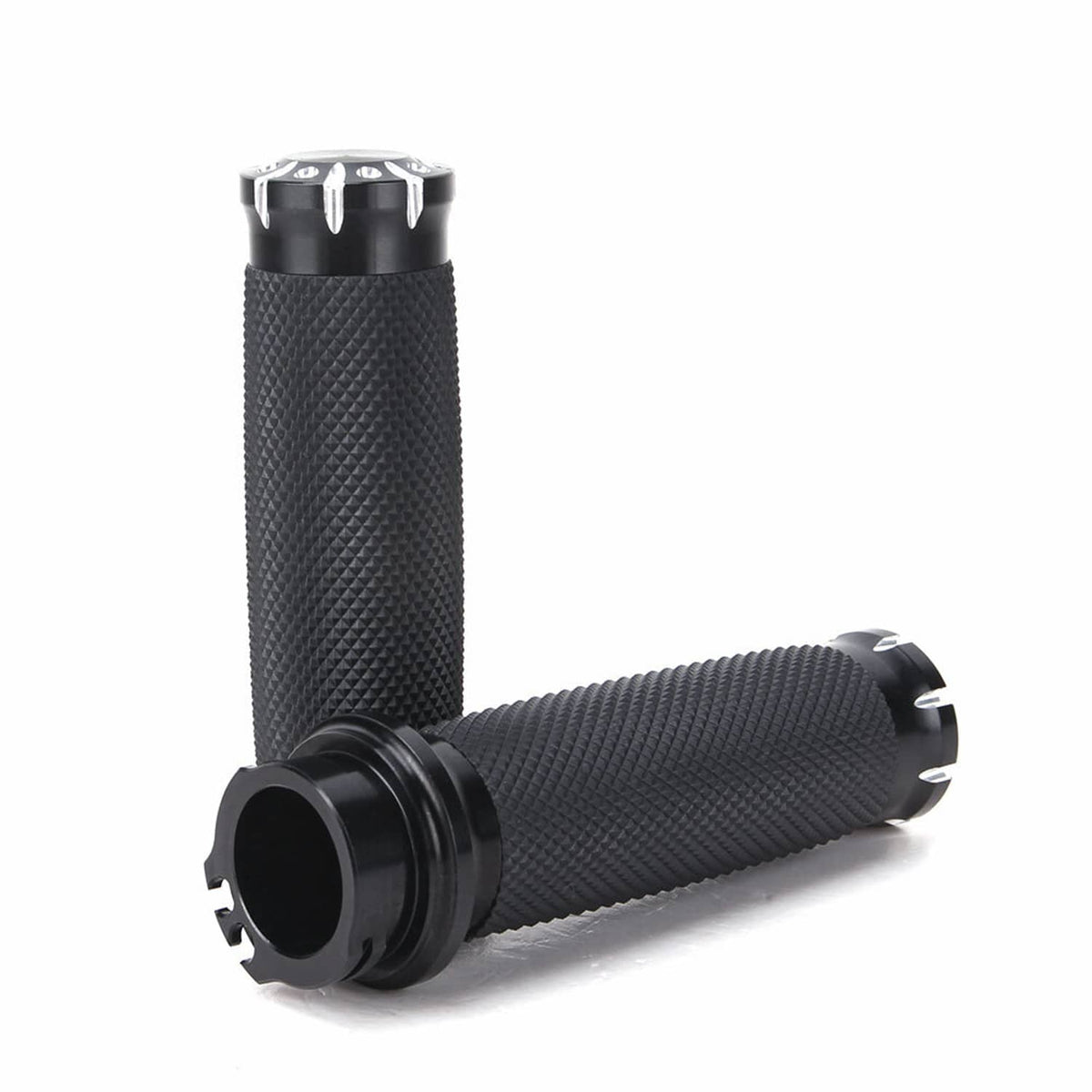 Solidspare Motorcycle 1" Handlebar Hand Grips For Harley Touring Softail Dyna Sportster XL