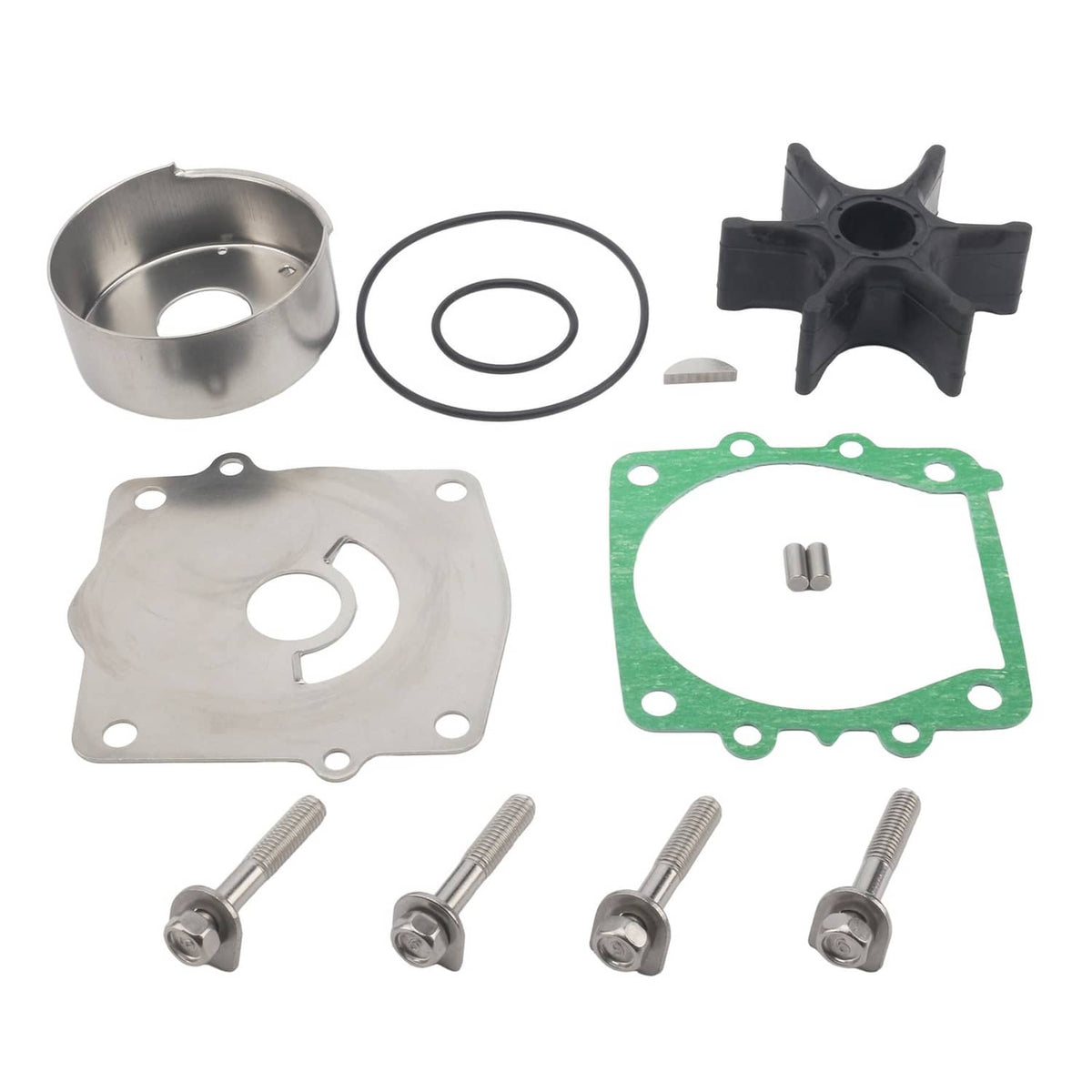 Solid Spare 61A-W0078-01 Water Pump Impeller Repair Kit for Yamaha Outboards 18-3395 18-3396