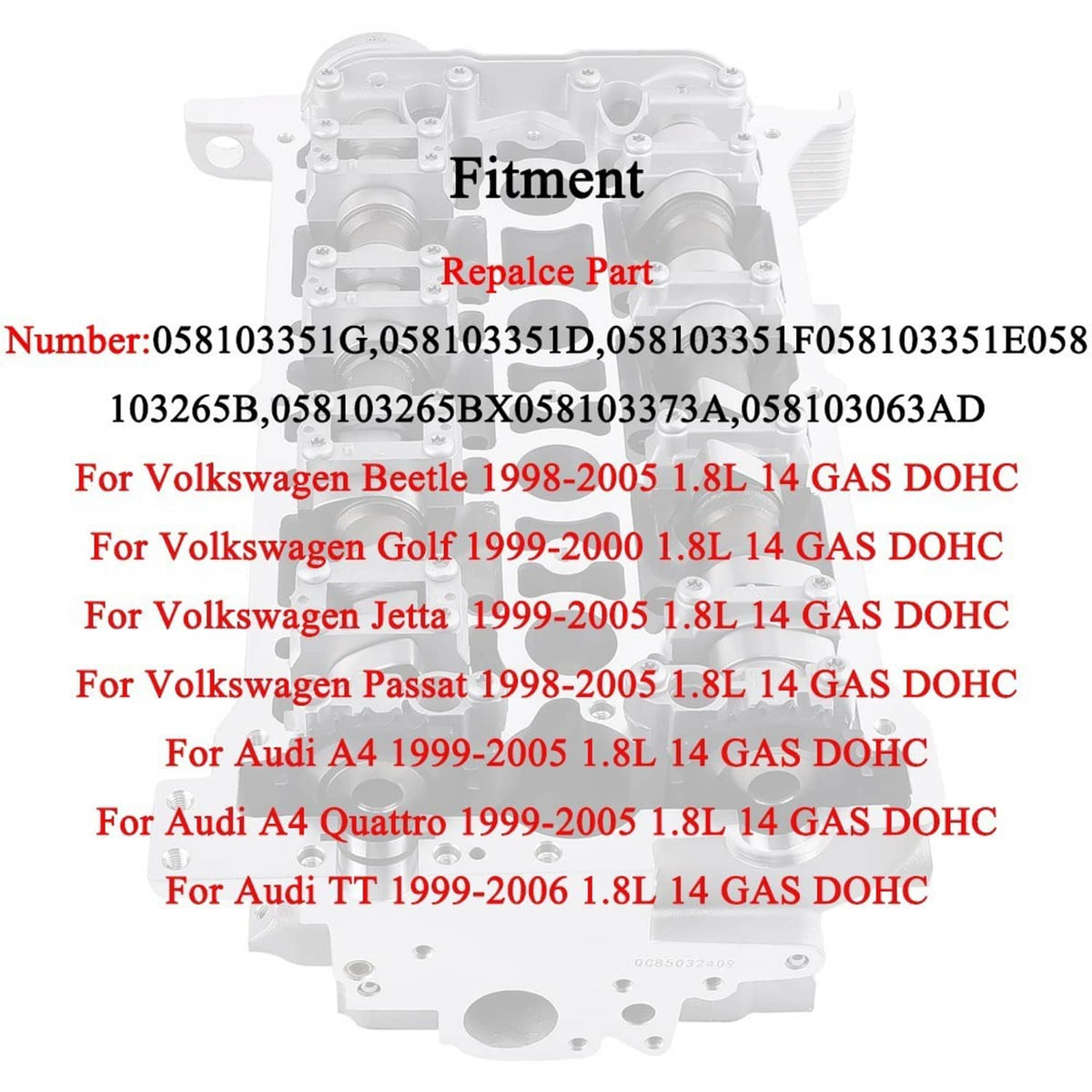 Solidspare Aluminum Alloy Cylinder Head 1.8T 20V for VW Jetta Beetle Passat Golf Audi A4 TT