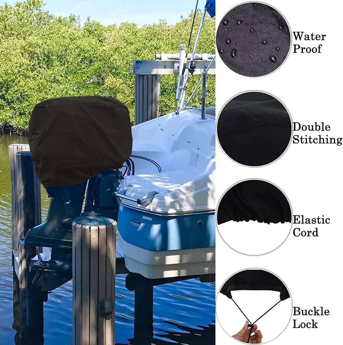 Solid Spare 30 - 60 HP Trailerable Outboard boat Motor Engine storage Cover