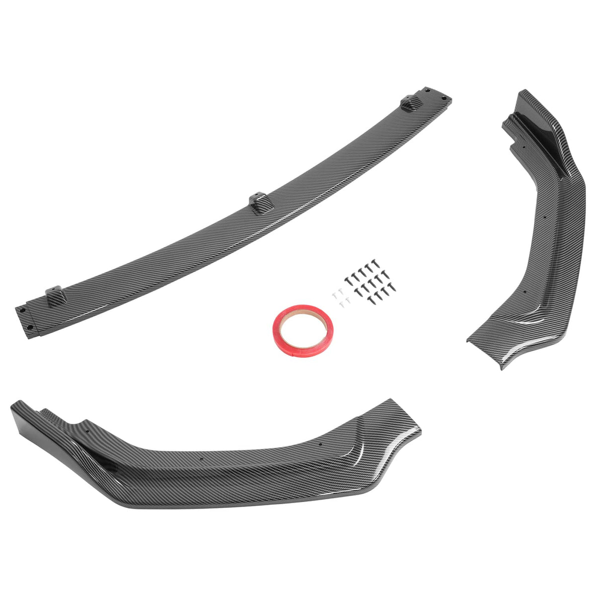 Solid Spare Carbon Fiber Color Front Bumper Lip Splitter For 2018-24 Infiniti Q50 Luxe Base