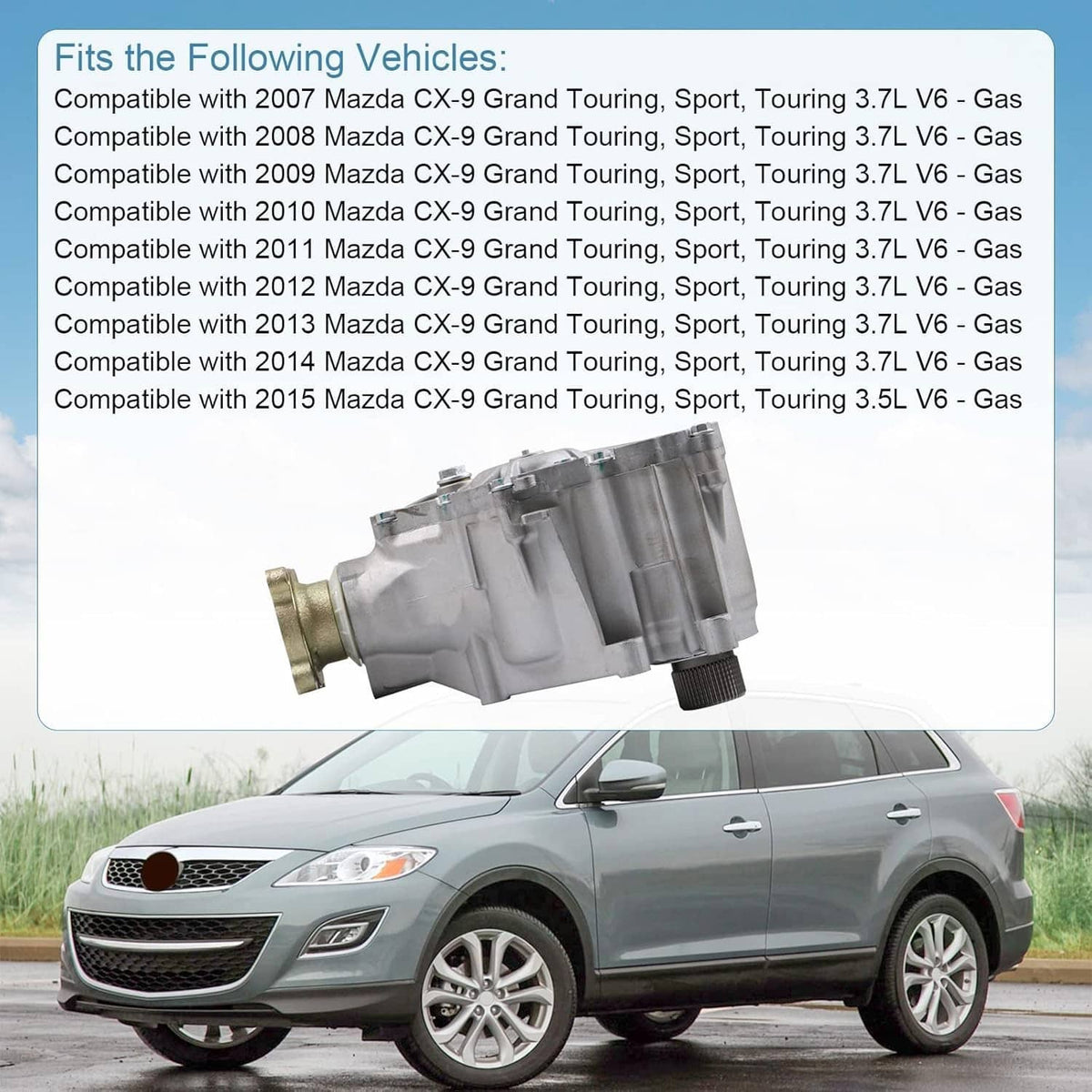 Solidspare New Transfer Case Assembly AW2127500R9U For 2007-15 Mazda CX-9 AWD AW2127500K9U