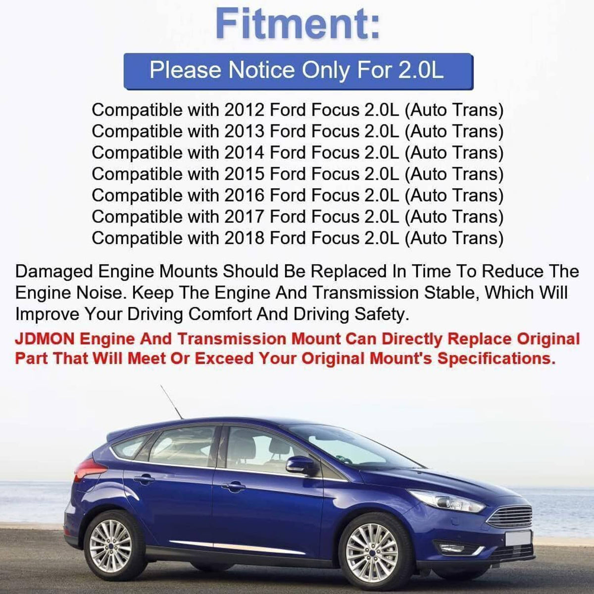 Solidspare New Front Engine Motor Mount for Ford Focus 2.0L 2012-2018 AV6Z6038A A5646