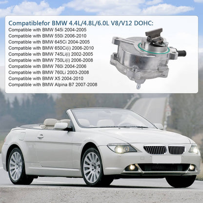 Solidspare Brake Vacuum Pump For BMW 645Ci 650i 745Li 750i 760i E63 E64 E65 E66 E70 X5 4.8L