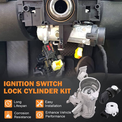 Solidspare Ignition Switch With Lock Cylinder Key For VW Golf Jetta Rabbit Audi 2006-2011