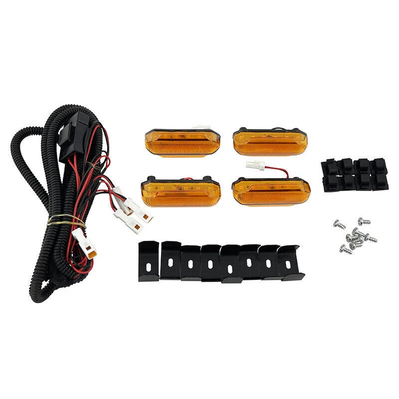 4PCS LED Amber Raptor Style Grill Marker Light Kit For 2019-2022 Toyota RAV4
