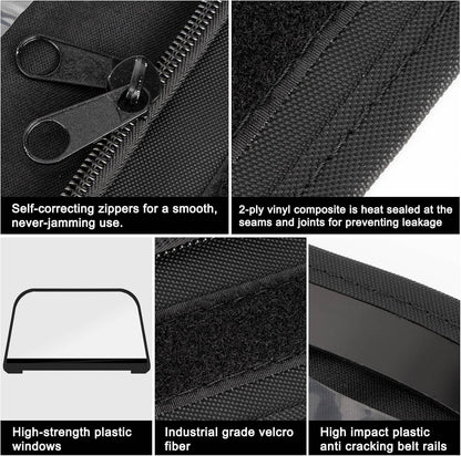 Solidspare 4Pcs For 1997-2006 Jeep Wrangler TJ Premium Rear Soft Top + Upper Skins