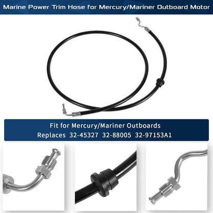 Solid Spare 18-2110 Hydraulic Power Trim Hose #32-88005 for Mercury Mariner Outboard Motors