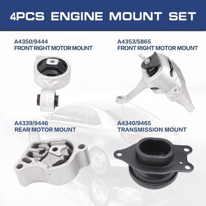 Solidspare Engine Motor Transmission Mount Kit For Nissan Altima 2007-2015 L4 2.5L Auto CVT