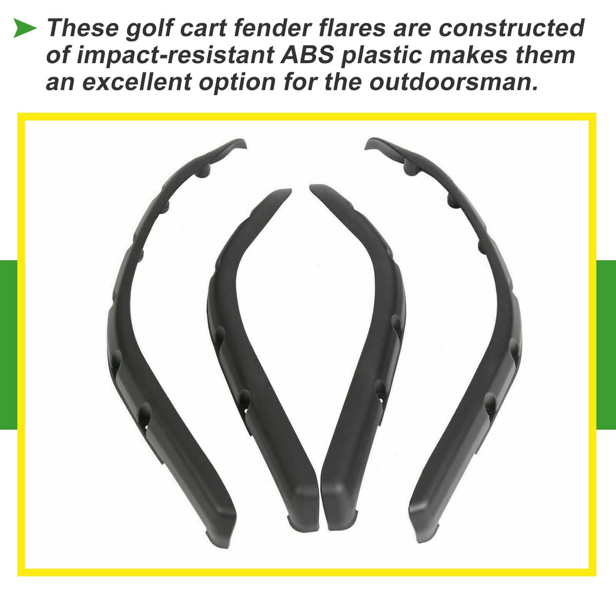 Solidspare For Yamaha G14 G16 G19 G20 G22 Golf Cart Front Rear Fender Flares W/ Hardware