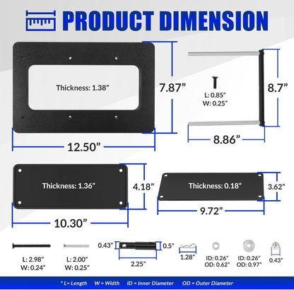 Solidspare 1854064 MKA-64 Quick Release Bracket fit for Ulterra, Terrova, PowerDrive, Black