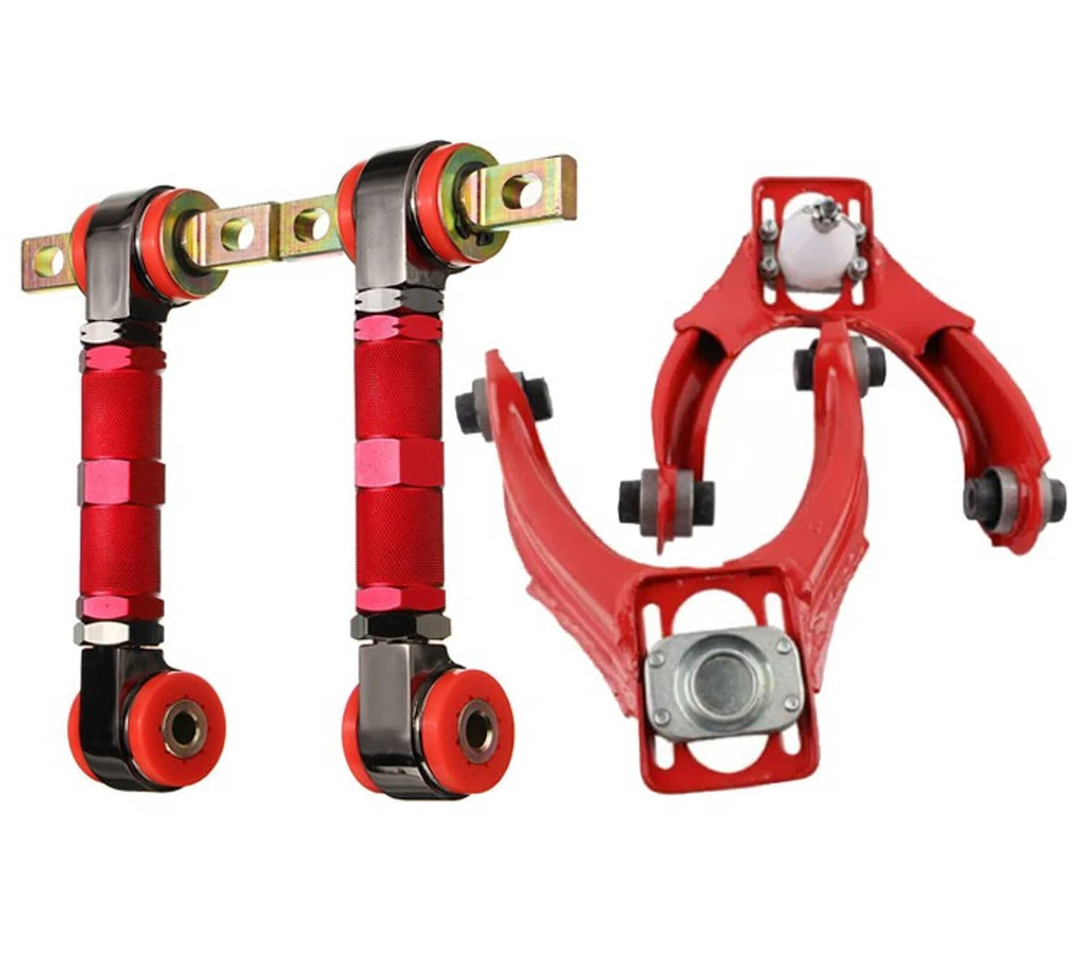 Solidspare New Front Upper Control Arms & Rear Camber Adjustable For 1996-00 Honda Civic EK