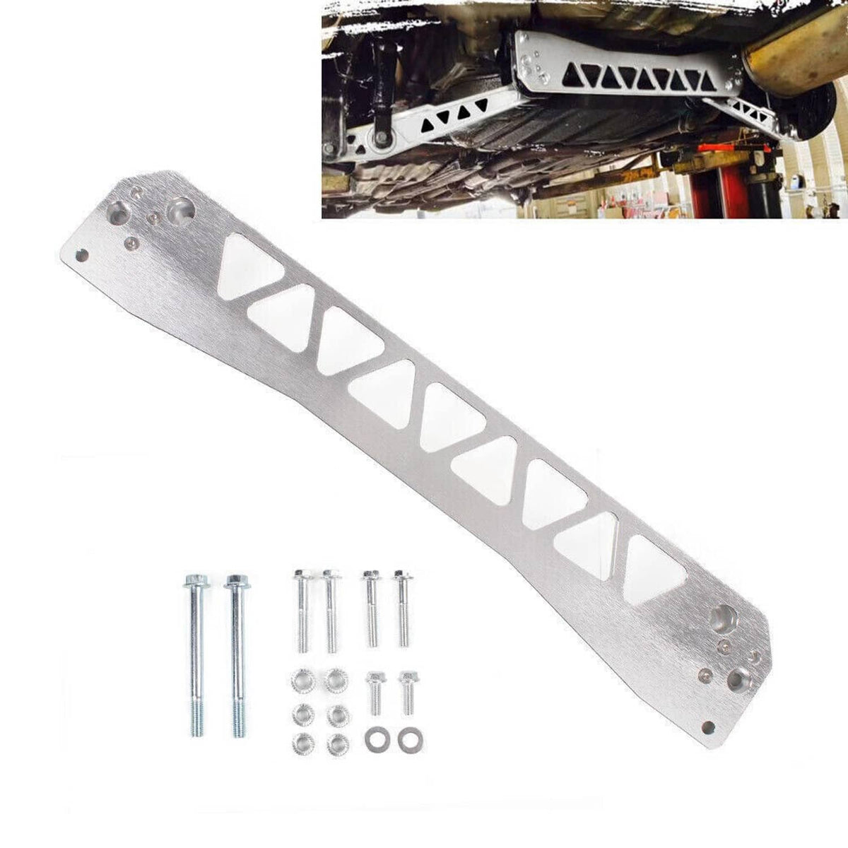 Solidspare For 1996-2000 Honda Civic Car Rear Lower Control Arm & Subframe Brace Tie Bar EK