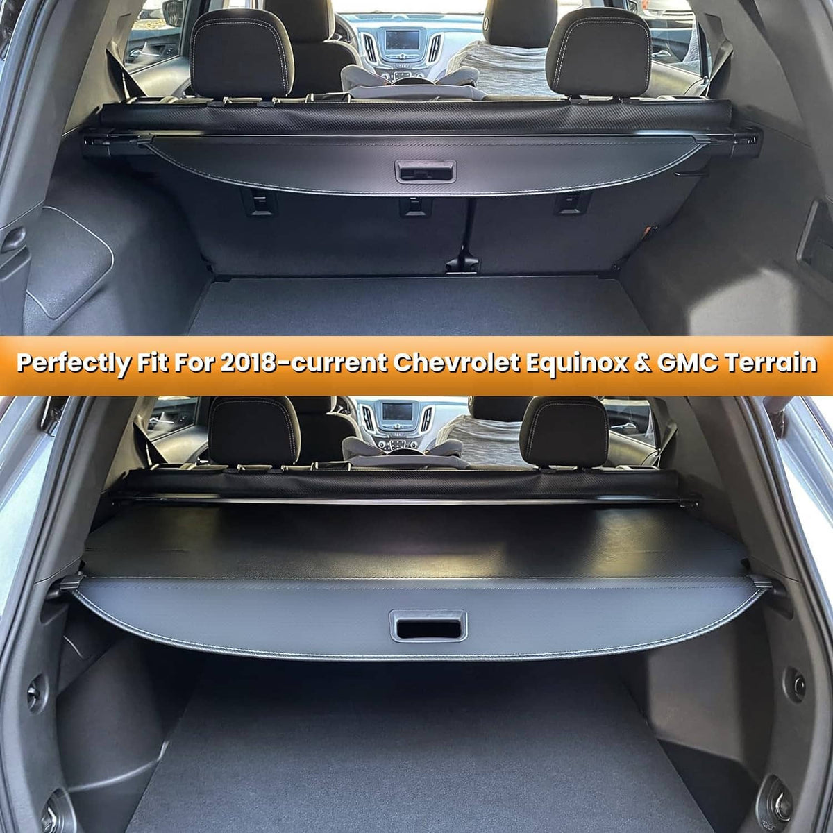 Solidspare Trunk Cargo Cover for Chevy Chevrolet Equinox GMC Terrain 18-25 Retractable Rear