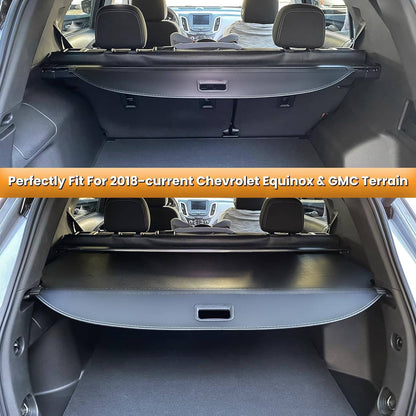 Solidspare Trunk Cargo Cover for Chevy Chevrolet Equinox GMC Terrain 18-25 Retractable Rear