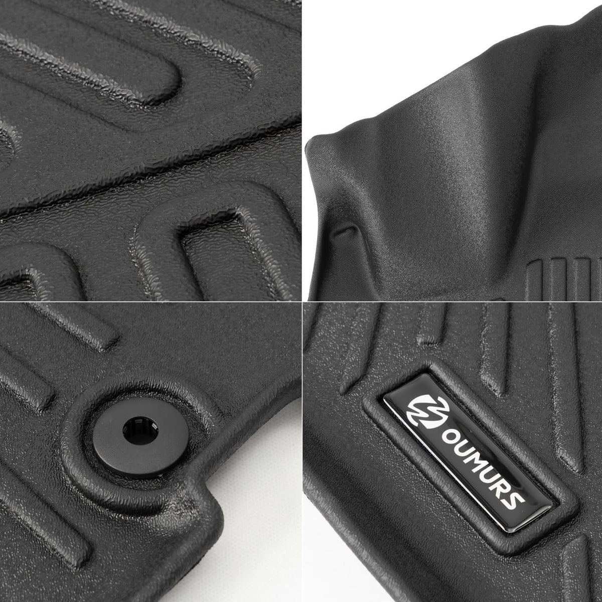 Solidspare Front & Rear Floor Mats 3 Row Liners For 2008-2016 Chrysler Town and Country