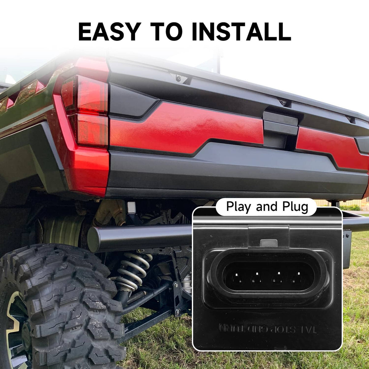 Solidspare UTV Left Right Rear Tail Light for Polaris Ranger 1000 XP/Crew 2018-2025 2413766