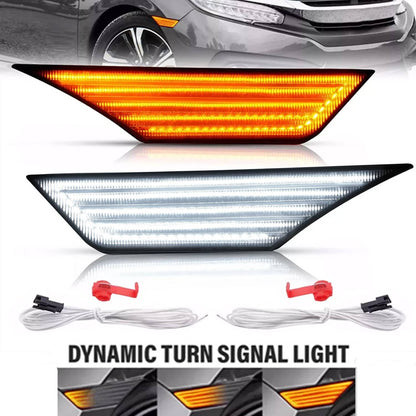 Solid Spare For Honda Civic 16-21 Sequential Dynamic Turn Signal LED Marker Light Assembly