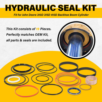 Solidspare Hydraulic Seal Kit Fit for John Deere 310D 315D 410D Backhoe Boom Cylinder