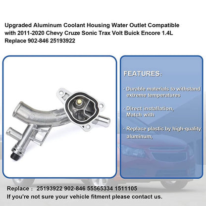Solidspare Aluminum Water Outlet Thermostat Housing for Chevrolet Cruze Sonic Trax 1.4L