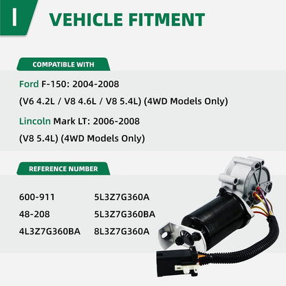 Solidspare For 2004-2008 Ford F150 F-150 Transfer Case Shift Motor Actuator 600-911 New
