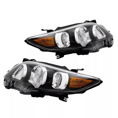 For 2011-2013 Toyota Corolla Pair Headlights Front Bumper Fog Light Cover Set