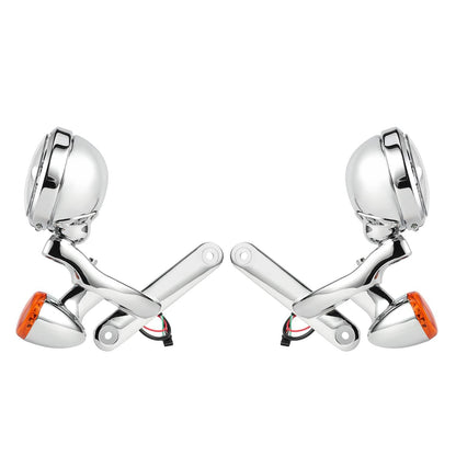 Solidspare For Harley CVO Street Electra Glide 4.5" LED Auxiliary Spotlight Passing LightS