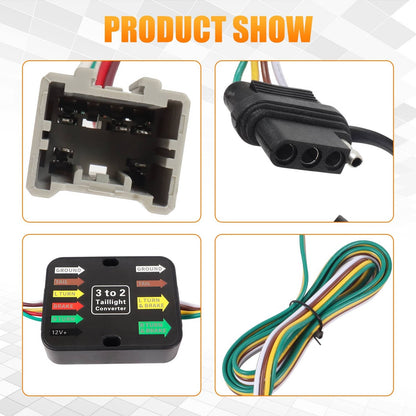 Solidspare Trailer Hitch Wiring Tow Harness 55336 For Honda Pilot 2003-2008 CR-V 1997-2006