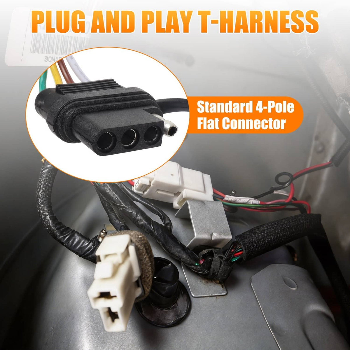 Solidspare Trailer Hitch Wiring Tow Harness 55336 For Honda Pilot 2003-2008 CR-V 1997-2006