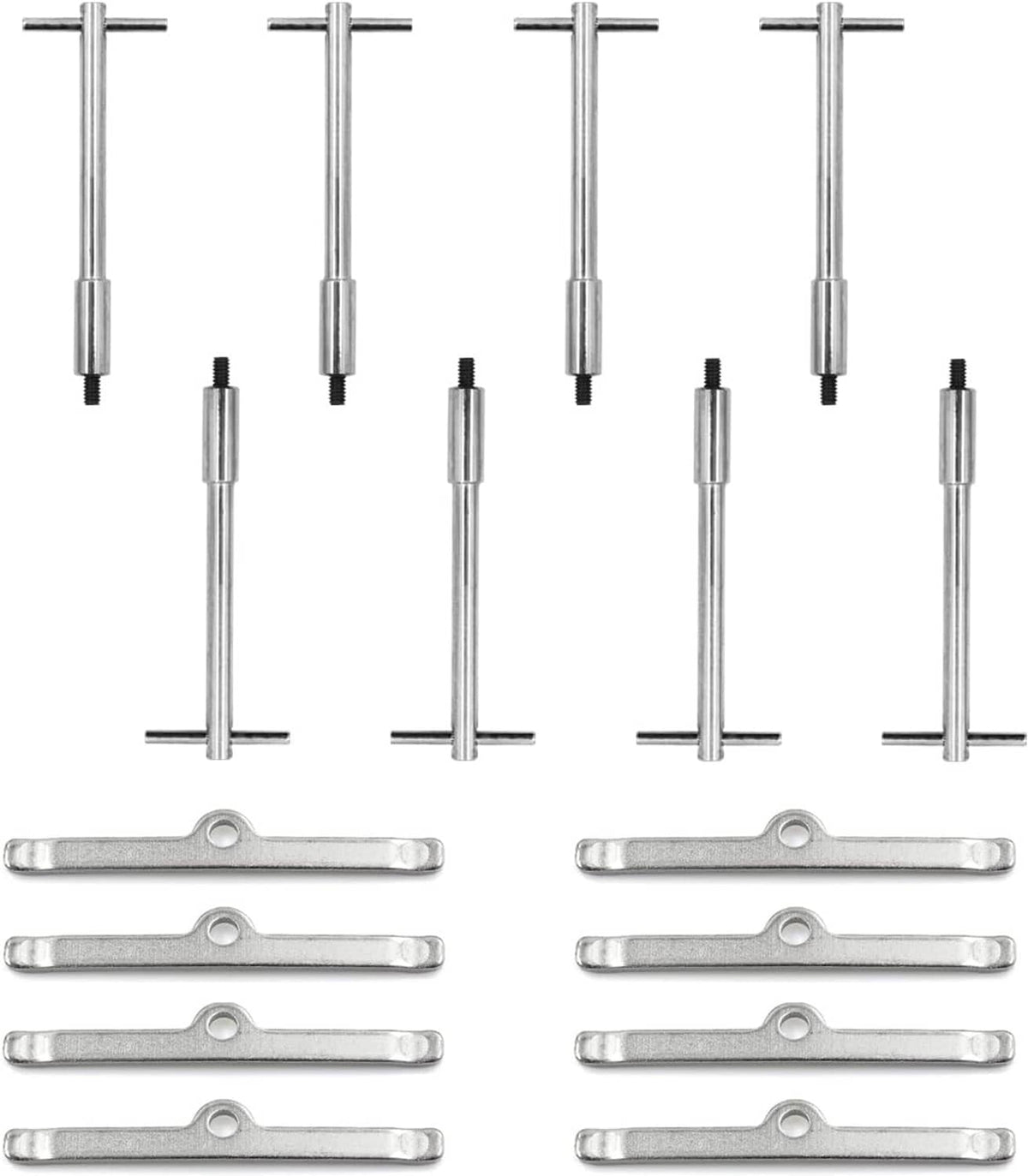 Solidspare Chrome T-Bar, 4-1/4" Tall Valve Cover Bolts, Hold Down Kit for Chevy SBC 283-350