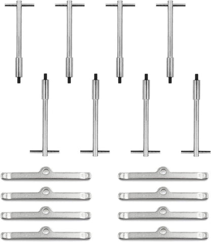 Solidspare Chrome T-Bar, 4-1/4" Tall Valve Cover Bolts, Hold Down Kit for Chevy SBC 283-350