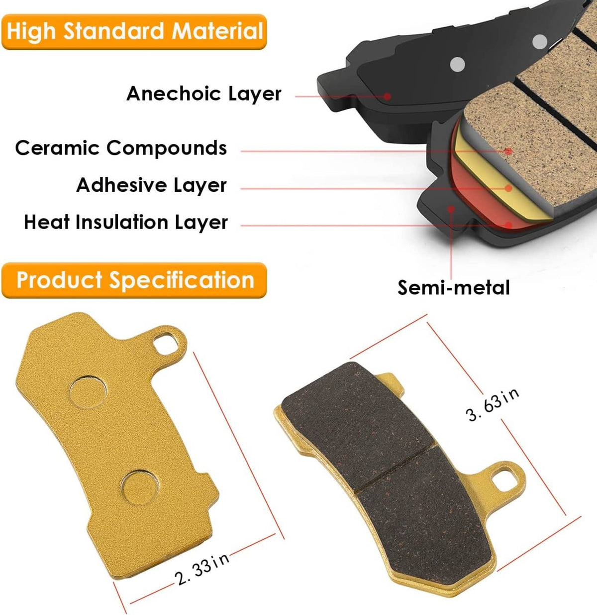 Solid Spare Front & Rear Ceramic Brake Pads For Harley Davidson FLHX Street Glide 2008-2015