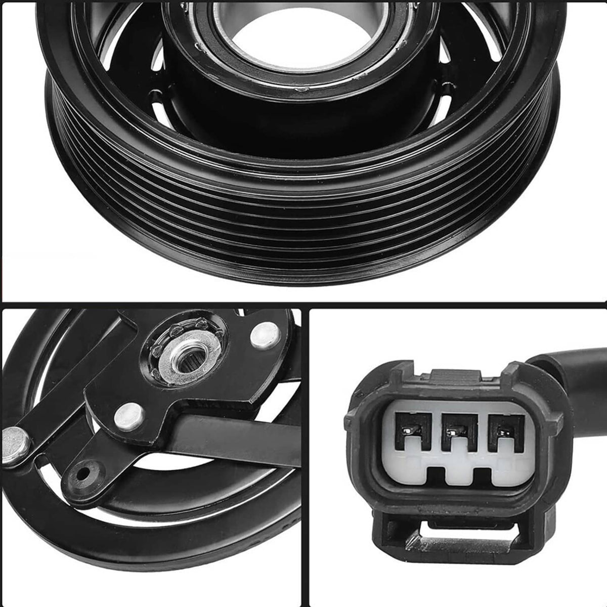 Solidspare AC Compressor Clutch Kit with 7-Groove For 2016-2021 Honda Civic L4 2.0L New