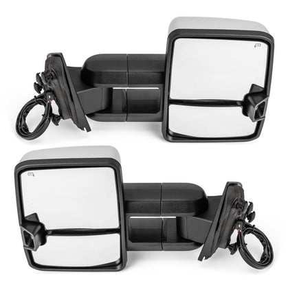 Solidspare Manual Folding Heated Signal LED Tow Mirrors For 2014-2018 Silverado Sierra 1500