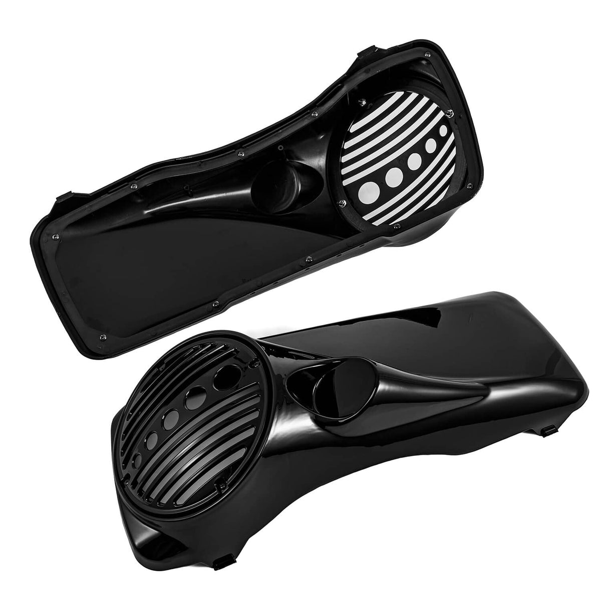 Solidspare 8" Speaker Lids w/ Tweeter port for 1994-2013 Harley Touring Hard Saddlebags
