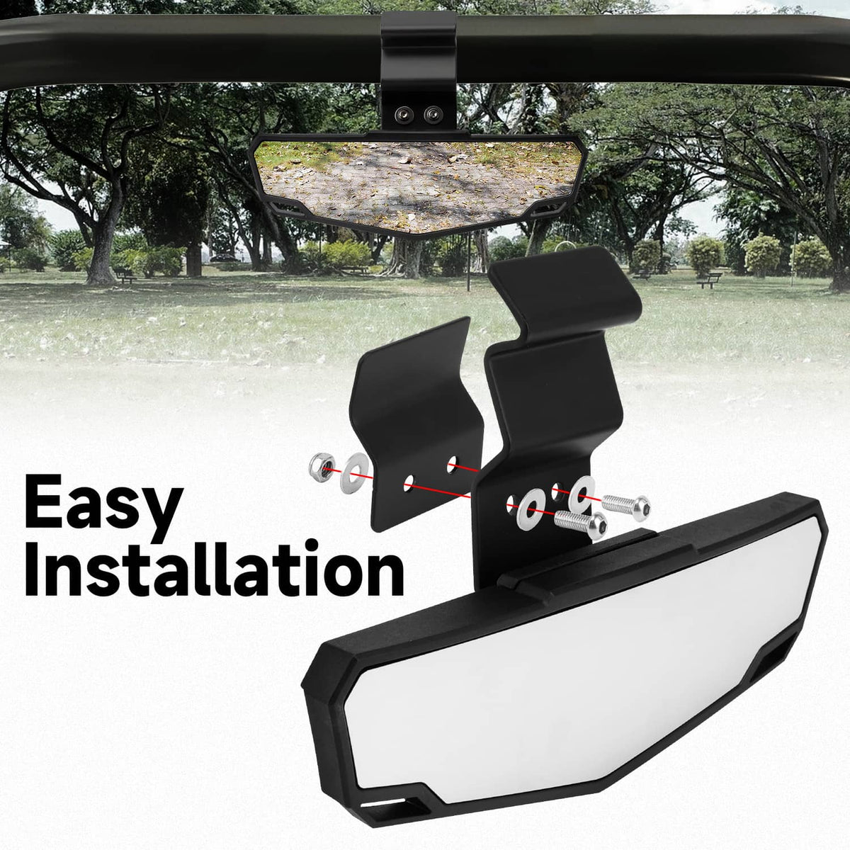 Solidspare UTV Rear View Center Mirror For Ranger XP 1000 /Crew 1000 Diesel /Crew XP 900