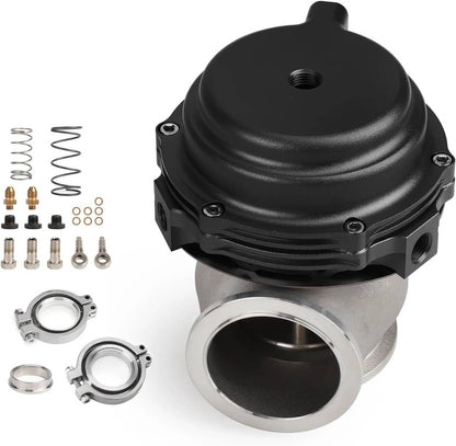 Solidspare Black 44MM Wastegate External Turbo W/ TIAL V-Band Flange Spring MV-R 14PSI