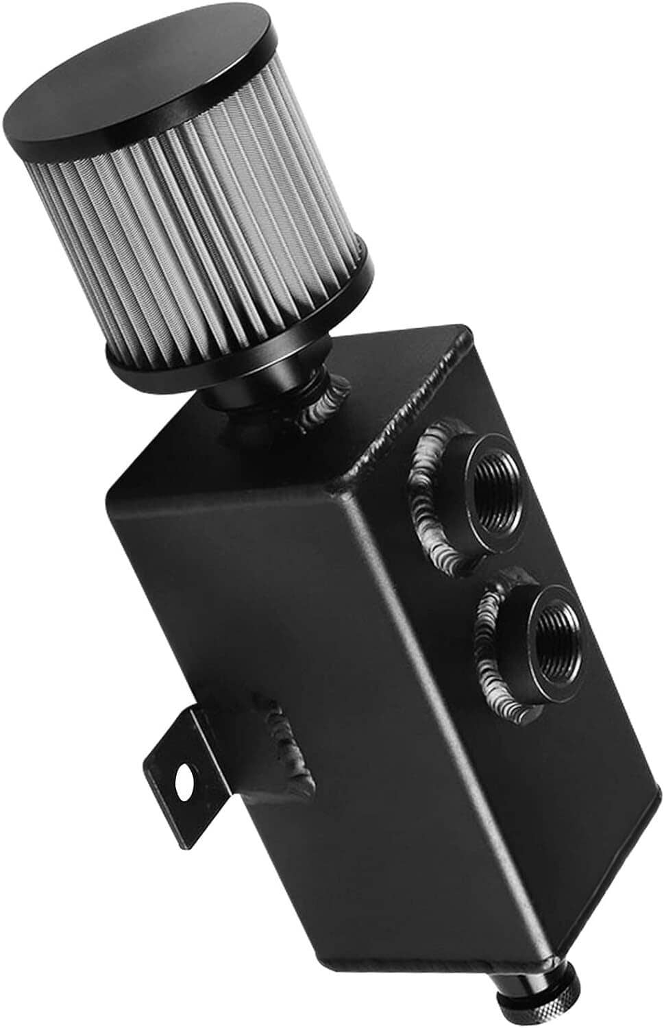Solidspare Aluminum 1L Oil Catch Can Reservoir Tank & Breather Filter Baffled 10AN Fitting