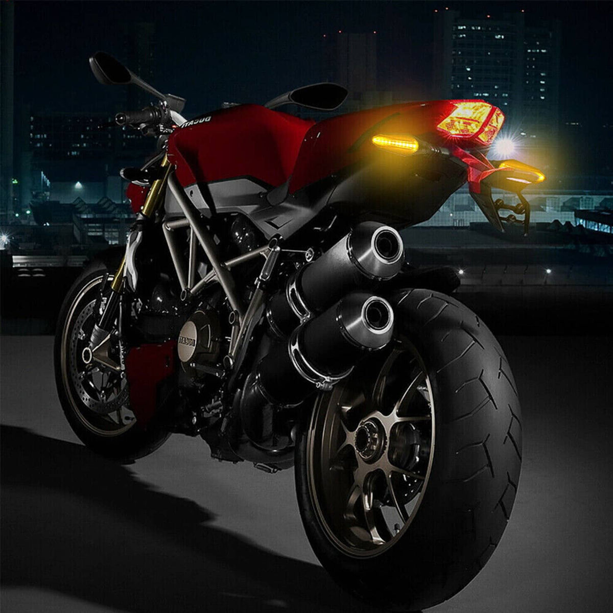Solidspare 4 Pcs Flowing LED Turn Signals Blinker Light For Yamaha YZF R1 R6 R6S MT DRZ400