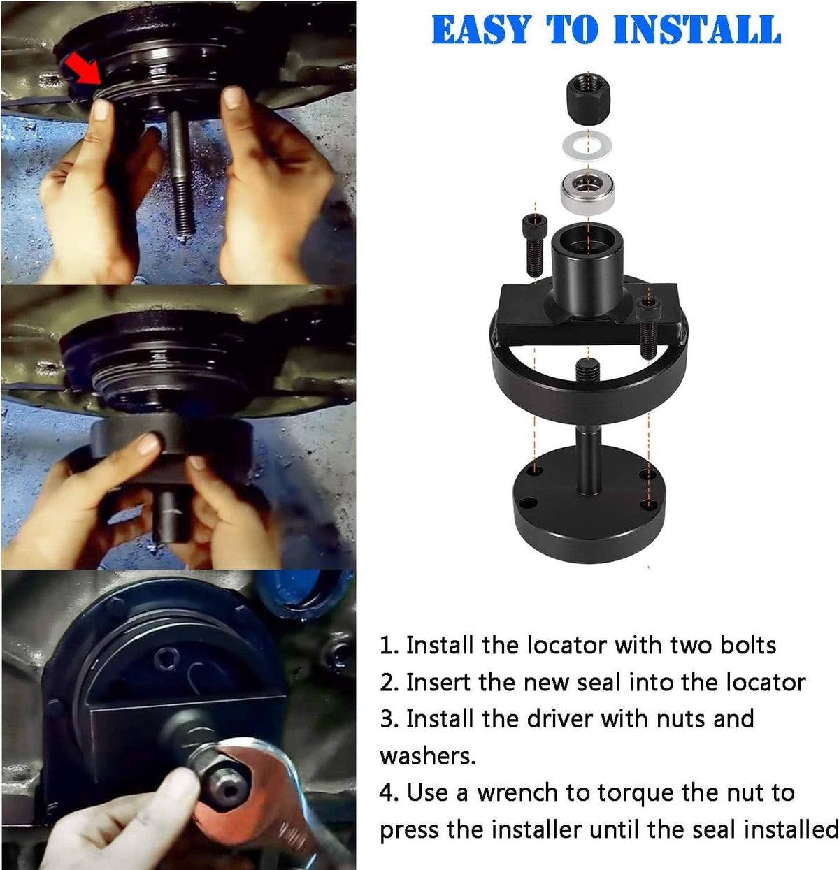 Solid Spare Engine Crankshaft Rear Seal Installer For John Deere JDG478 JDG477 JDG476 ST-198