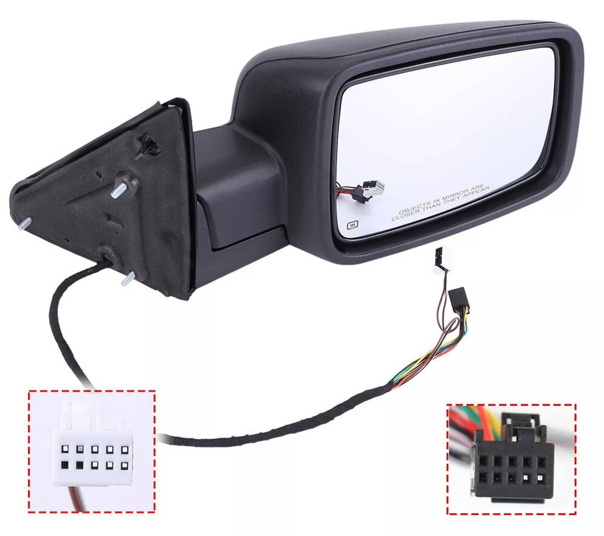 Solidspare Fits 2013-2019 Ram 1500 Power Folding Right Side Mirror Black Cover w/ Signal