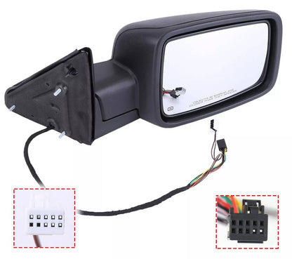 Solidspare Fits 2013-2019 Ram 1500 Power Folding Right Side Mirror Black Cover w/ Signal