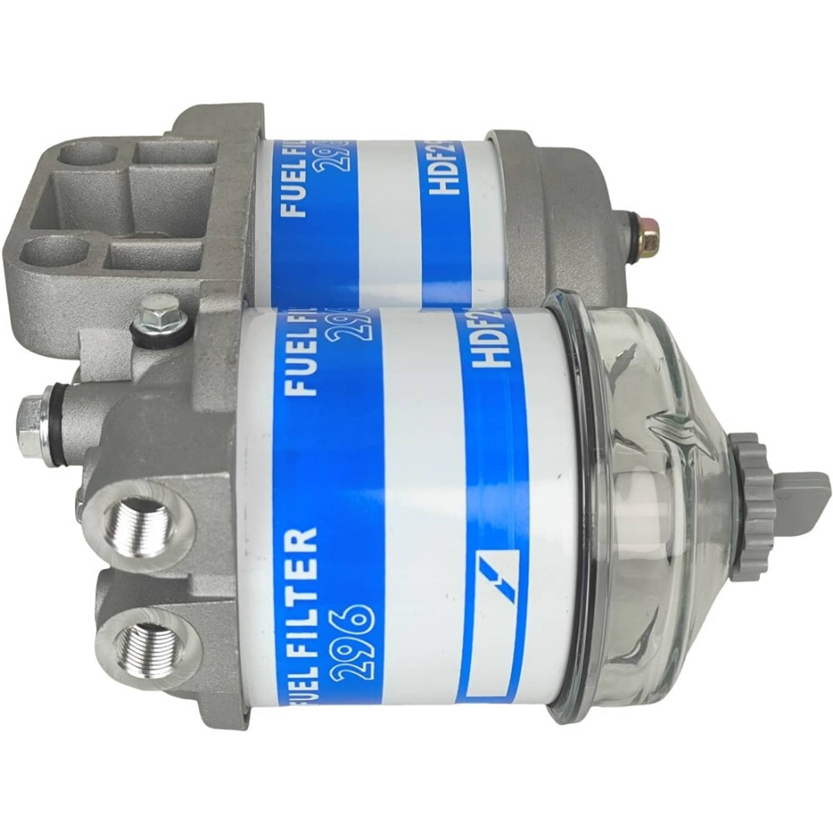 Solid Spare 81866599 Dual Fuel Filter Glass Bowl Fit for Ford John Deere Massey Ferguson