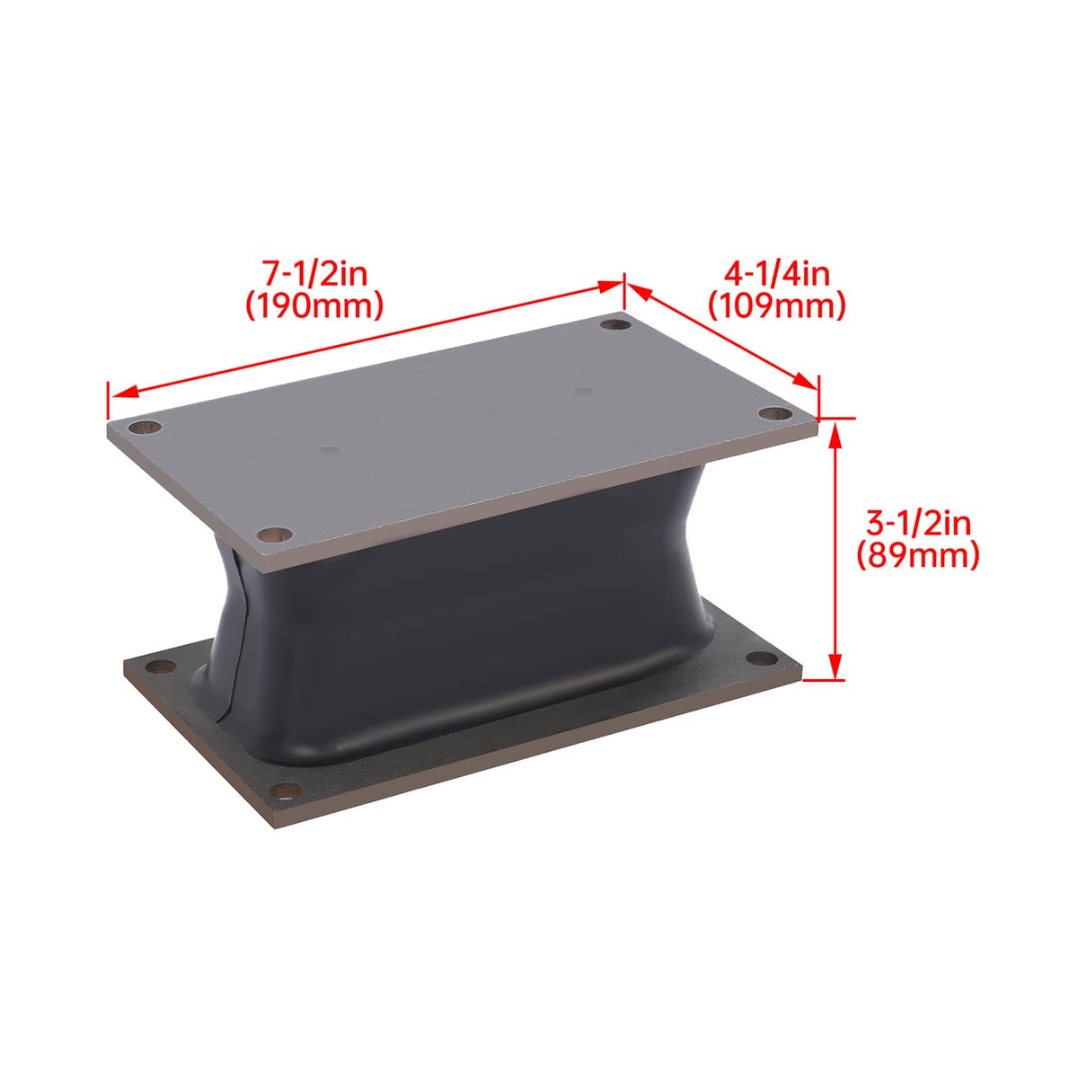Solidspare 4PC Rubber Isolator Shock Mount For Stanley Bobcat Hydraulic Vibratory Compactor