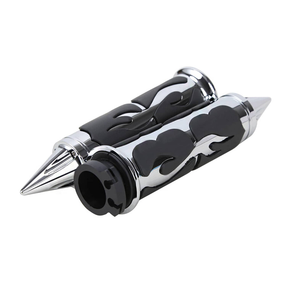 Solidspare 1" Chrome Handle Bar Hand Grips for Harley Touring Road King Street Glide 883 XL