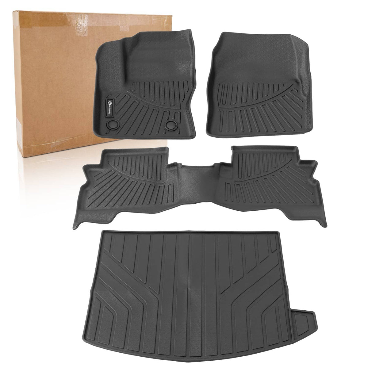Solidspare 4Pcs Floor Mats & Cargo Liner for 2013 2014 2015 2016 2017 2018 2019 Ford Escape